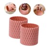 FOMIYES 2pcs Makeup Brush Bucket Rotatable Vanity Brush Organizer and
