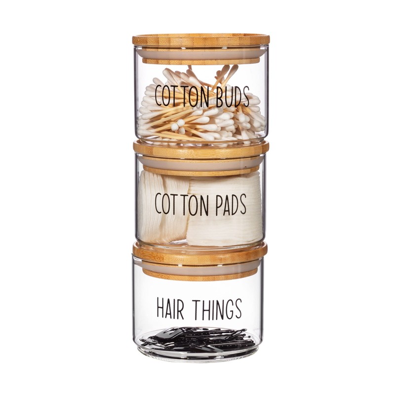 Sass & Belle Beauty Stacking Jars - Set Of 3