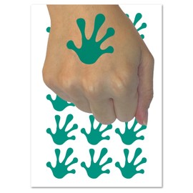 Frog Toes Footprint Temporary Tattoo Water Resistant Fake Body Art Set Collection - 54 1" Tattoos (1 Sheet)