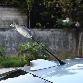 Alvorox Car Antenna Topper Fish Creative Roof Ornament, Auto Exterior Funny Aerial Decoration for Vehicles, Truck or SUV