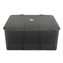 Flip Grids Storage Box Large Capacity Dustproof Easy Access Skincare Samples Organizer Case for Contact Lenses Light Gray
