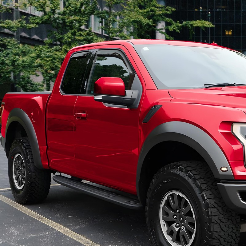 Voron Glass in-Channel Extra Durable Rain Guards for Ford F150