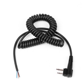 Fumei 4 Raw Wires to M1 2 PIN Adapter 1.8m Durable Coiled Cable for Motorola HYT Black Box Speedcom Two Way Handheld Radios and Headsets