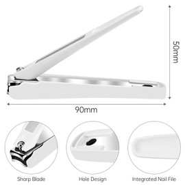 DUAIU Nail Clippers Luxury Zinc Alloy Fingernail and Toenail Clippers Cutters, Nail Clippers for Thick Nails Effortless Nail Cutter for Men & Women with Cleaning Brush