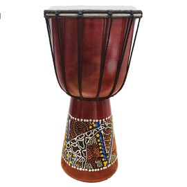 Djembe Drum Hand Painted Multicolored Dot Aborigine With Unique Random Patterns Bongo African Inspired Music Beginners For Kids Adults Awesome Gifting Idea. Abstract Wild Animals (12 Inch, Giraffe)