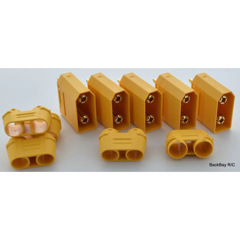 (5) Genuine AMASS XT90 Male (ESC/Device side) Lipo Battery Connectors