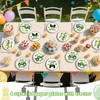 60Pcs Tractor Paper Plates 9" Green Cartoon Tractor Heavy Duty