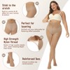 MANZI Women's 4 Pairs Plus Size Control Top Ultra-Soft Tights(Natural
