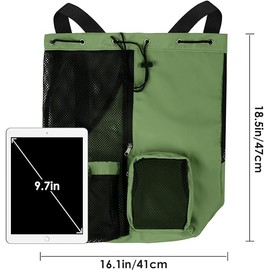 Slzhds Bolsas de Malla para Natación, Bolsa Natacion Mujer y Hombre con Cordón, Bolsillo Húmedo y Cremallera Impermeable, para Almacenamiento la Playa, Natación Gimnasio Equipamiento de Natación