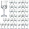 XKXKKE 48 Pcs Transparent Plastic Wine Glasses, Transparent Plastic Goblets