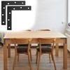 QWORK Flat L Brackets for Wood, 8 Pack Heavy Duty