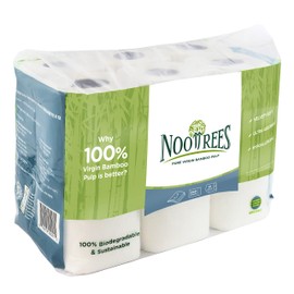 NooTrees Bamboo Toilet Tissue, Tree Free, 100% Biodegradable, Sustainable, Renewable and FSC Certified 3-ply Toilet Paper, 220 Sheets, 12 Rolls, Pack of 1