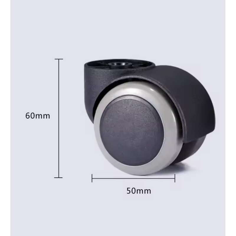 2 Inch Silent Rubber Furniture Casters – Set of 5