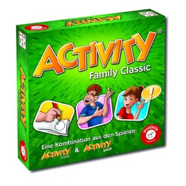 Piatnik 6050 Activity - Family Classic Der Spieleklassiker als Familien Version Junior und Originalkarten Ab 8 Jahren Für 3 bis 16 Spieler Pantomime, Zeichnen, Partyspiel