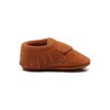 HONGTEYA Leather Baby Moccasins Hard Soled Tassel Crib Toddler Shoes