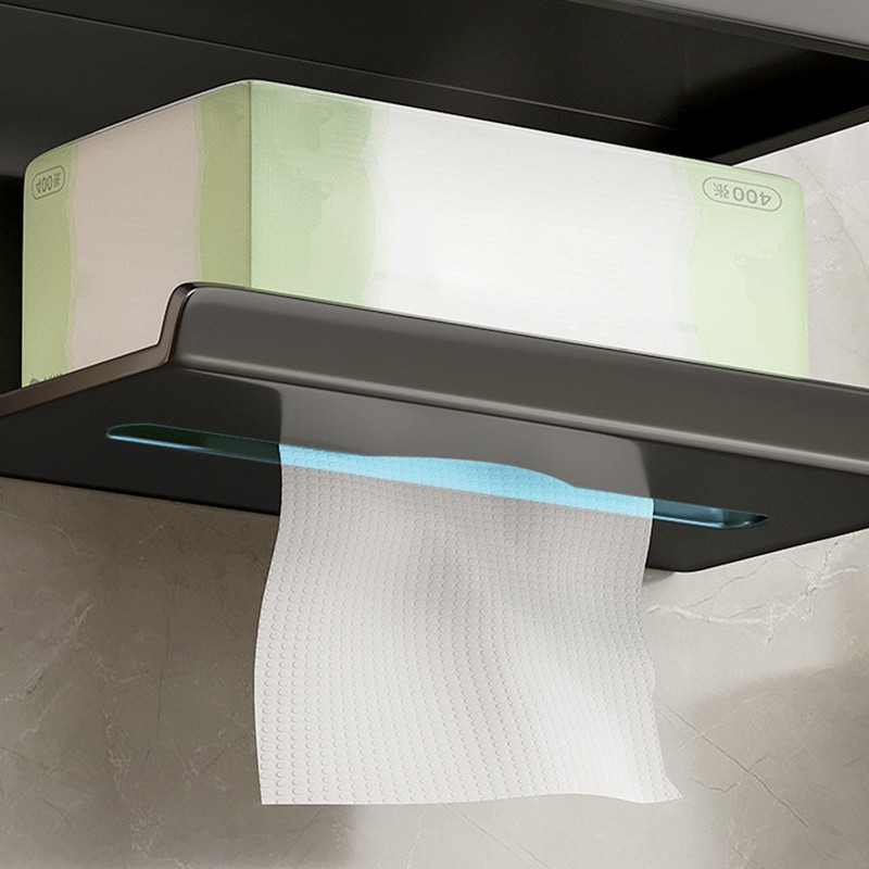 Toilet Paper Dispenser Shelf Space Saving Multifunction Wall Mounted Self
