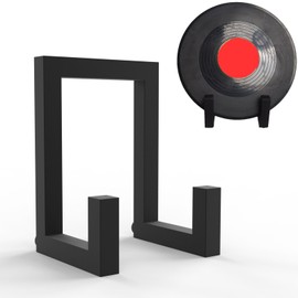 Vinyl Record Holder Stand, Metal Easel Display Stand, Iron Picture Stand for Display, Black LP Record Display Stand, Plate Holder Picture Stands for Display, Retro Style Album Holder (1 in Black)