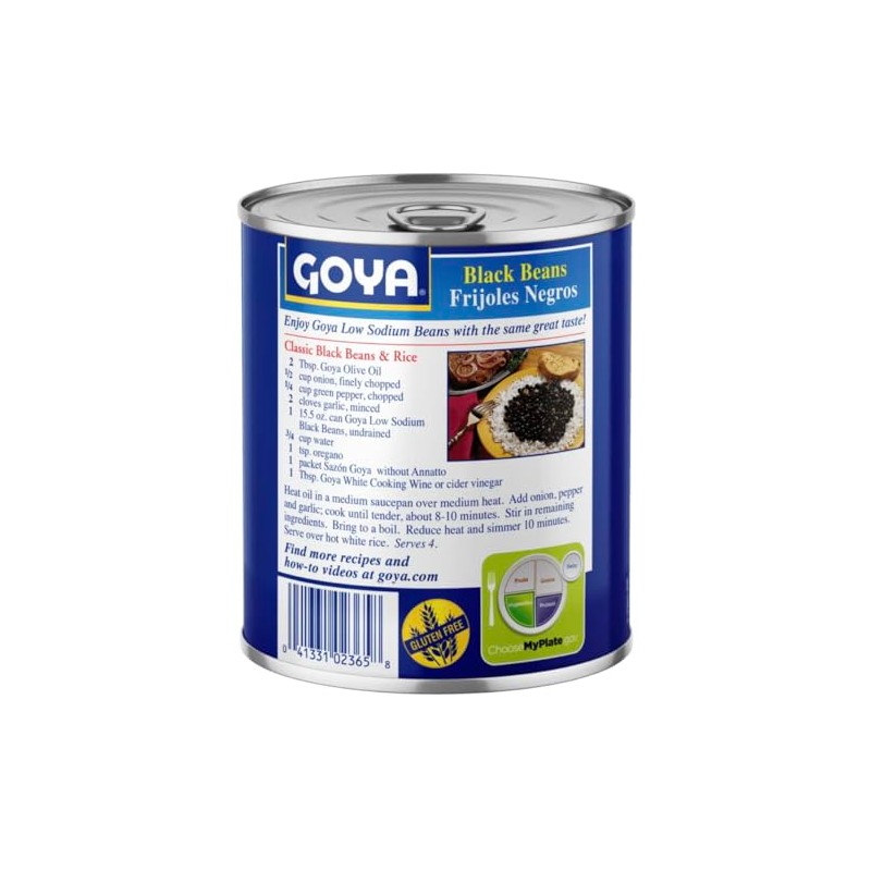 Goya Black Beans Low Sodium, 29 oz, 2-Pack