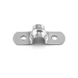 QWORK® Pack of 50 8 mm U-pipe clamps, 304 stainless steel, mounting clamp for attaching cables and pipes (M8)