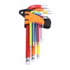 9Pcs Hex Wrench Ball End Colourful Long Arm Metal Key