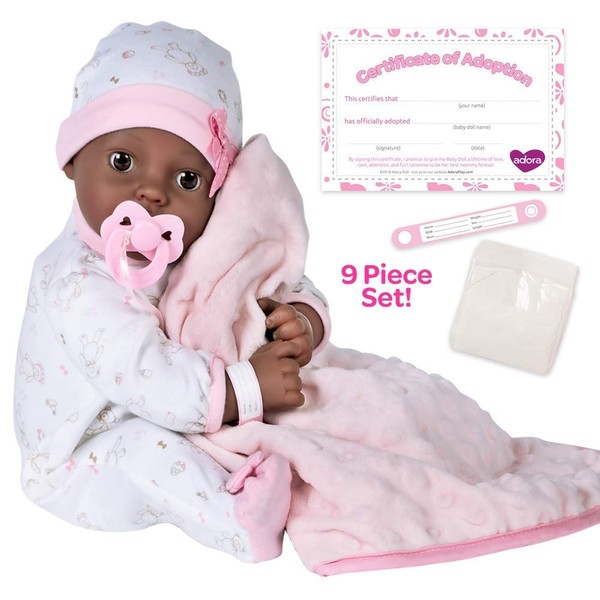 Adora Adoption Baby Joy - 16 inch newborn doll, with accessories and Certificate of Adoption