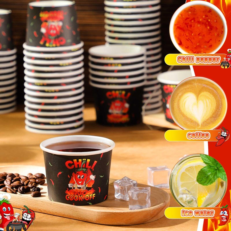 Ziliny 200 Pcs Chili Cook off Party Decorations Disposable Chili