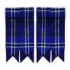 AAR Tartans Kilt Flashes with Heavy Buckle Elastic Adjusters Fit