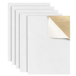 LCEAI 5PCS Self Adhesive Felt Sheet - White Felt Sheets with Adhesive Backing for Drawer/Jewelry Box Liner (9" x 11")