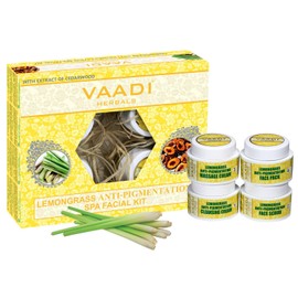Vaadi Herbals Organic Facial Kit - Lemongrass Anti Pigmentation Spa Facial Kit with Cedarwood Extract 70g