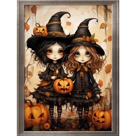 Leczany DIY Cross Stitch Kit: Complete Range of Pre-Printed Starter Kits for Beginners - Magical Little Girl 33 x 45 cm