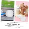 Vaguelly 10pcs Transparent Pacifier Storage Box Portable Pacifier Holder Case