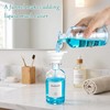 11.8OZ Glass Mouthwash Dispenser for Bathroom, Mouth Wash Container Bottle