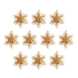 10 piezas de atrapasoles de metal dorado con colgante de luna para ventana colgante de bricolaje, pieza de decoración del hogar