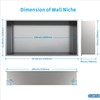 OLNGYUE Bathroom Shower Niches Shelves: No Tile Needed Stainless Steel