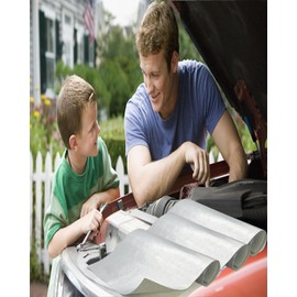 Heat Shield Automotive Thermal Barrier - 12" X 12" Aluminum Backed Aluminized Self Adhesive Fiberglass Insulation Reflective Material High Temp Protection for Exhaust Heat Sheet Wall Behind Grill