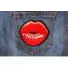 Ivamis Lips Blowing a Kiss Iron on Patch - 4x3.6
