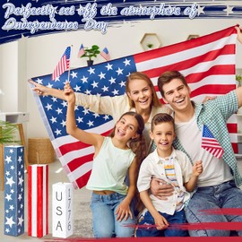 Beeveer 3 Piece 19.68" H 4th of July Wooden Standing Decor Memorial Day Front Door Porch Sign Patriotic Welcome Sign American Wooden Firecrackers Decor for Independence Day Home Front Door Farm Yard