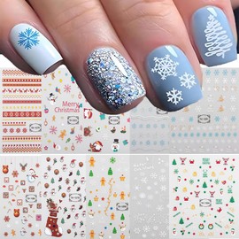 Nail Art Sticker 3D Self-Adhesive Nail Decalsl Nail Design Cute Nail Sticker for Kids Girls Women Manicure DIY Decoration (Style-8)