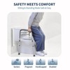 Toilet Safety Rails, Height-Adjustable, Foldable, Tool-Free Assembly, for Elderly, Seniors,