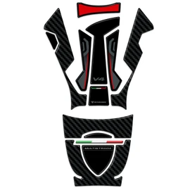 Resin Bike Motorcycle 3D Stickers Compatible with Ducati Multistrada V4 2024-2025. Bike Tank Protector from Impact and Scratches. Sticker 3D Resin Gadget Moto