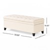 Ball & Cast 50" Upholstered Storage Ottoman with Button-Tufted Diamond