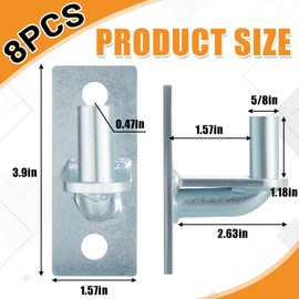 Dunzy Wall Mount Gate Hinges Wall Plate Hinges Heavy Duty Gate Hinges with 5/8 Hinge Pin Outdoor Chain Link Gate Hinge Chain Link Fence Gate Hinges, Screws Not Included(8 Pcs)
