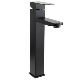 RecPro RV 12" Bathroom Faucet for Vessel Sink | Matte Black | Non Swivel