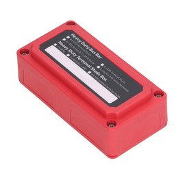 Power Distribution Block, M8 Screw Terminal Busbar, DC 48V 300A, Suitable for Vehicle Boat with Intelligent (Red)