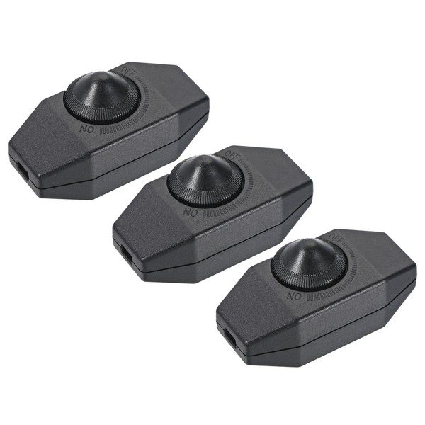 uxcell Rotary Cord Switch Slide Control Full Range Screw Terminal