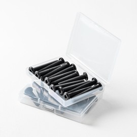 1/4-20 x 2" (15 Pack) Flat Head Hex Socket Cap Screws Bolts, Black Oxide 304 Stainless Steel 18-8, Hex Drive, Bright Finish, Fully Machine Thread