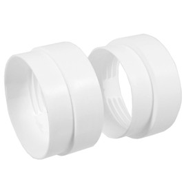 SPARES2GO Tumble Dryer Adapter Kit 100mm Threaded Male and Female Hose Outlet Connector Rings