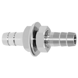 Beduan 1/4" Hose Barb Thru-Bulk Bulkhead Straight Hex Union Stainless Steel Fitting