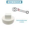 Fitvell 2-1/2" NPT Male Threaded PVC Cleanout Plug, PVC Pipe