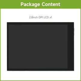 waveshare 2.8inch Screen LCD Compatible with Raspberry Pi 4B/3B+/3B/2B/B+/A+/Zero/Zero W/WH/Zero 2W 480×640 Resolution DPI IPS 5-Points Capacitive Touch Control Optical Bonding Toughened Glass Cover